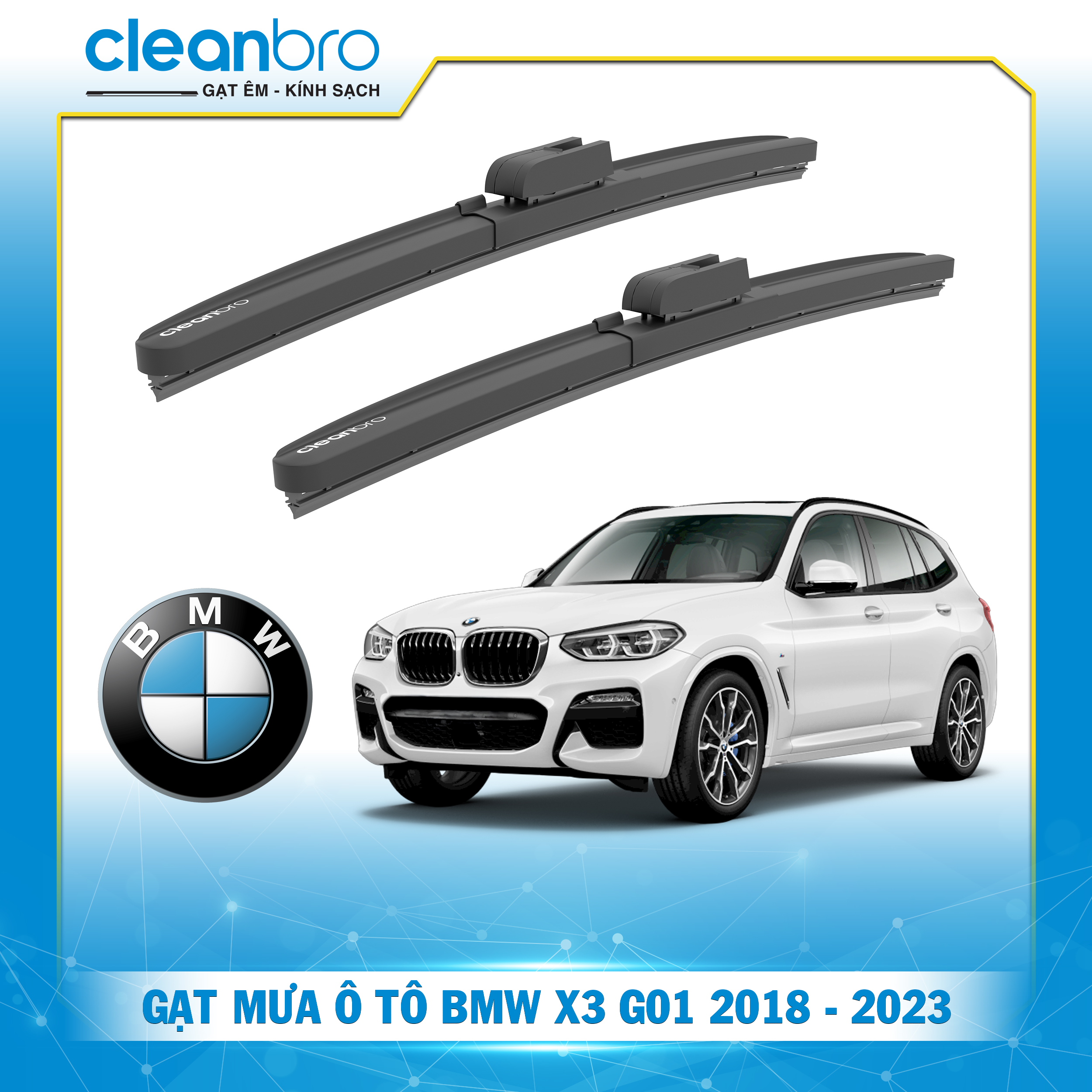 Gạt mưa ô tô hiệu ứng lá sen BMW X3 G01 [2018-2023+]